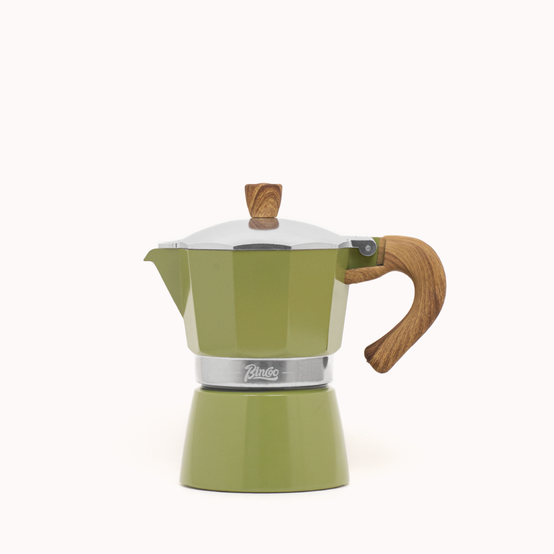 Cafetera Moka Italiana Binco Classic Verde Olivo (2 tazas)