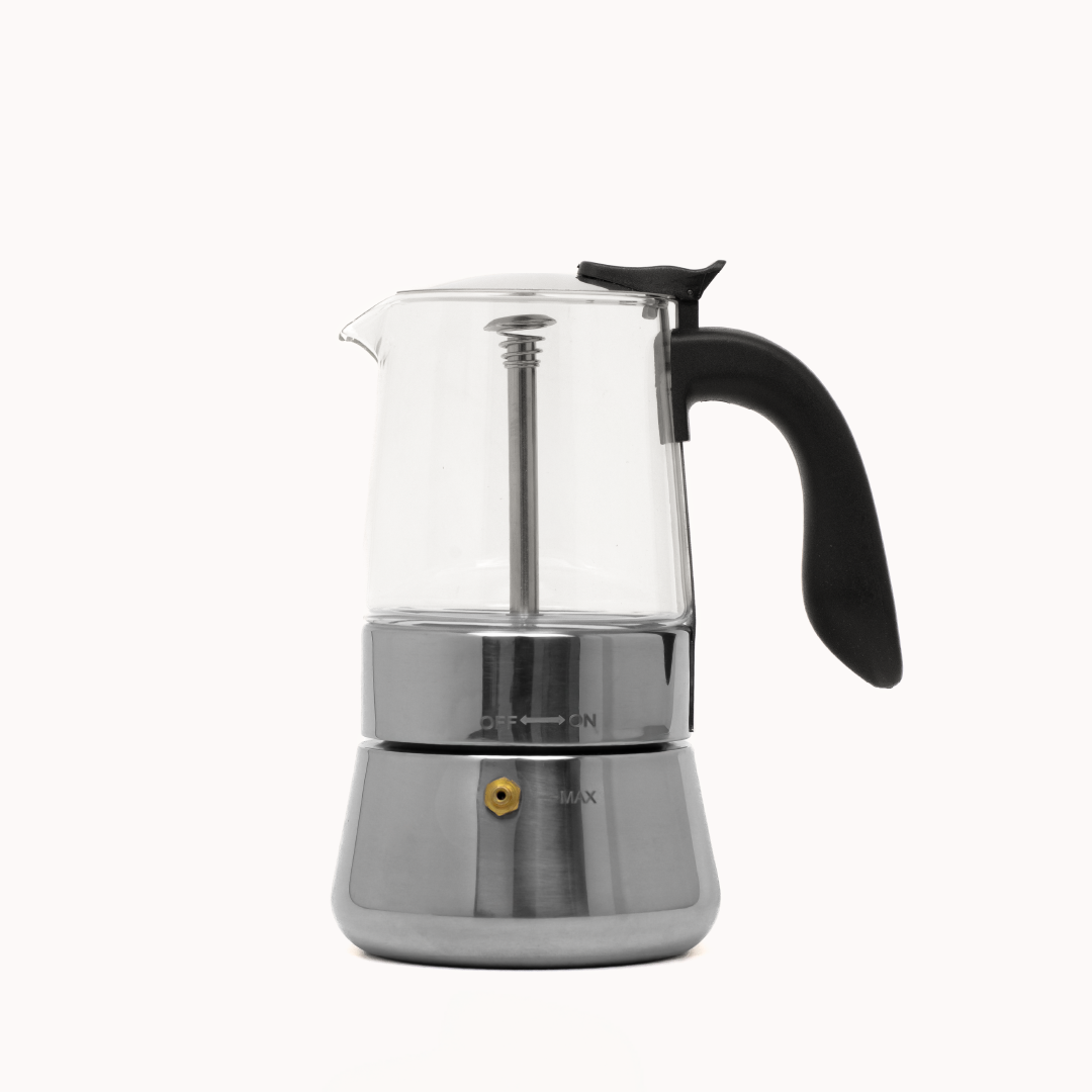 Moka Italiana de Vidrio (6 tazas)